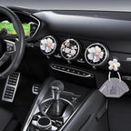 Pearl Daisy AromaBoost Car Diffusers - 3pcs with Mask Hook & Rhinestone Bling Decoration