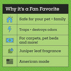 Pet Life Unlimited Carpet Deodorizer Powder, 16 oz, Strong Pet Odor Eliminator & Carpet Freshener, Plant-Based Juniper Leaf Scent, Pet Safe (Pack of 1)