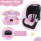 Piddle Pad Car Seat Liner, Waterproof Soft Car Seat Protector for Potty Training, Travel-Friendly Baby Toddler Carseat Cover, Machine Washable Liner for Spills, Potty Accidents (Pink)
