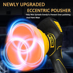 Cordless Car Buffer Polisher kit with 21V 2 X 2.0Ah Rechargeable Batteries,6 Inch Car buffer Waxer Kit, 6 Variable Speed 5500RPM Car Buffer Polisher for Car Detailing/Polishing/Waxing