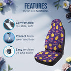 GENANY Royal Whisky Car Seat Covers Set of 2, Breathable Front Seat Covers for Truck Sedan SUV, Purple Car Accessories, Wine Themed Gift for Women Men