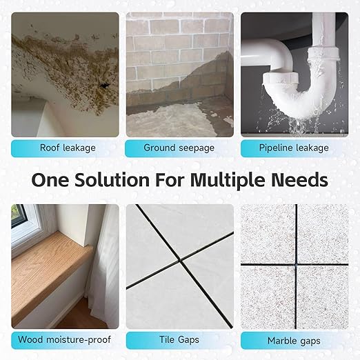 Invisible Waterproof Sealant, Water- Based, Clear Waterproof Coating, Transparent Glue Anti-Leakage Agent for roof & Walls, Indoor and Outdoor Liquid Paint Adhesive (32 floz)