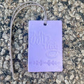 Air Flair | Leather Car Air Freshener | Rectange Just Pray (Lilac, Leather)