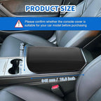 Nilight Center Console Cover Fit for 2017-2023 Tesla Model 3 2020 2021 2022 2023 Model Y PVC Leather Middle Console Cover Tesla Model 3/Y Car Center Console Cushion Pad Car Armrest Box Cover-Black