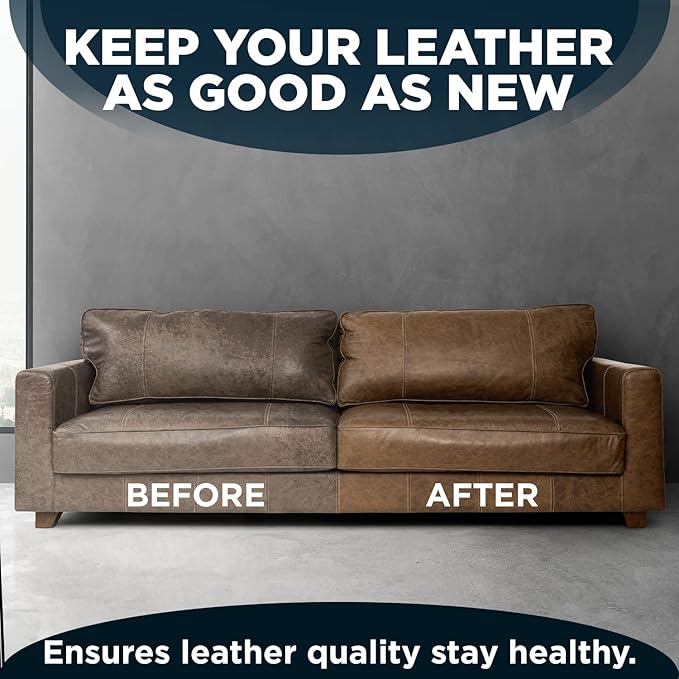 FORTIVO Leather Mink Oil, Color Restorer, Scratch Remover, Couch Paint and Leather Repair Kit for Couches