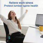 Lumbar Support Pillow, Ergonomic Back Cushion for Office Chair with Adjustable Straps & Detachable Breathable Cover,Memory Foam Car Lumbar Pillow, Back Support Pillow for Car, Office,Bed Rest(Black)
