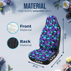 GENANY Sugar Skull Car Seat Covers Set of 2, Breathable Front Seat Covers for Truck Sedan SUV, Spooky Car Accessories, Sugar Skull Gift for Women Men