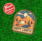 Outdoor Adventure Car Air Freshener 4 Pack Scented With Premium Oils By Fresh Fresheners (Happy Camper)