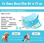 Cullaby Console Dog Car Seat - Portable Dogs Armrest Booster Seat for Small Dog, Anti-Collapse Pet Car Seat with Soft Cushion Safety Belt, Support Pet Up to 11lbs (Blue Daisy)