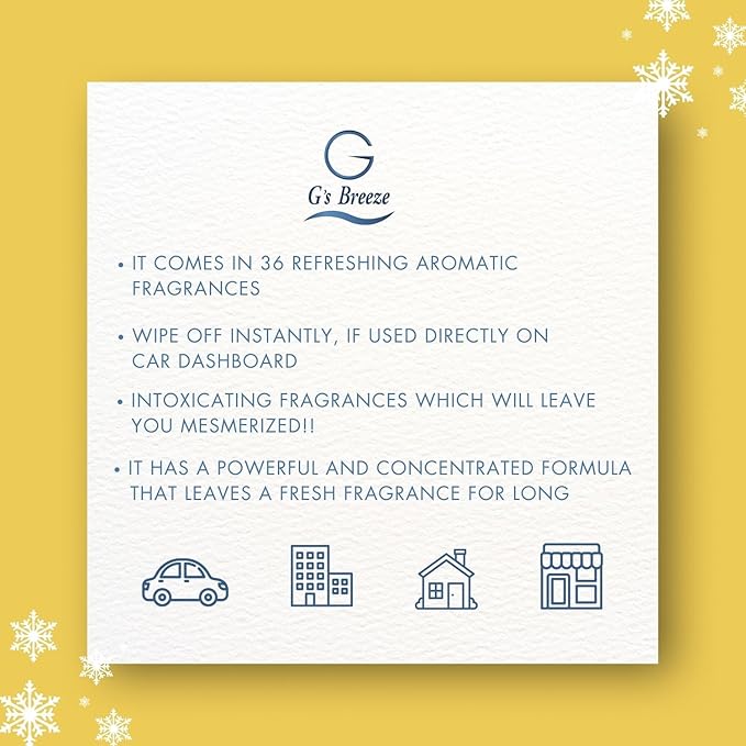 G's Breeze Piña Colada Air Freshener - Tropical Coconut & Pineapple Scent - Long Lasting Fragrance, Uplifting Aroma - Ideal for Home, Office & More - For a Fun, Refreshing & Inviting Atmosphere
