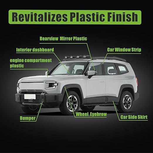 90ml Ceramic Plastic Restorer - Car Trim Restorer Kit with 12-Month UV Protection, 3 fl oz Professional Grade