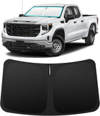 INSAUTO Custom Fit Windshield Sun Shade Accessories for Chevy Silverado GMC Sierra 2019-2026, Foldable Front Window Sunshade, UV & Heat Reflector, Keeps Interior Cool, Includes Storage Bag