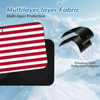 Windshield Sun Shade Original American Flag USA Patriotic Design - Folding Car Front Window Sunshade for Cars SUV Trucks, Max UV Blocking and Keep The Vehicle Cool