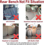 Flying Banner Car Seat Covers Front Seats Rear Bench Polyester car seat Protectors Easy installations Rear Bench Split Classic man Lady Truck (Full Set - Low Back, Black Gray)