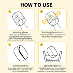 1 Pcs Pets Static Removal Gloves, Reusable Cat Dog Electrostatic Hair Remover Grooming Glove Tool