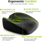 AUVON Innovative Donut Pillow Hemorrhoids Scientific Center Hole and Tailbone Cutout, Orthopedic Pain Relief Donut Seat Cushion for Coccyx, Sciatica, Postpartum Pregnancy, After Surgery Sitting Relief