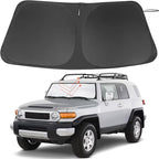 Windshield Sun Shade Custom Fit for 2007-2014 Toyota FJ Cruiser Sport Utility Accessories Foldable Sunshade Sun Blocker Protect Car from Sun Rays & Heat Damage Keep Car Cooler