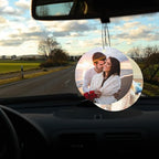 Custom Air fresheners with Picture - Personalized Photo Air Freshener for Car,Personalized Double Side Photo Text for Car Bathroom, Wardrobe Gifts for Boyfriend Men Women (Round, personalized)