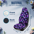 GENANY Galaxy Weed Car Seat Covers Set of 2, Breathable Front Seat Covers for Truck Sedan SUV, Purple Car Accessories, Funny Gift for Women Men