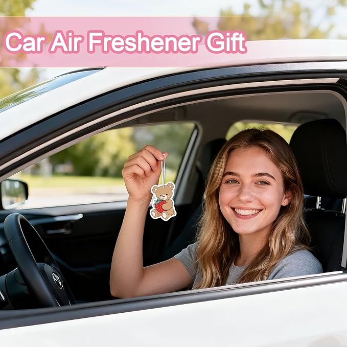 Strawberry Car Air Fresheners,5-Pack Candy Scents Cute Car Accessories,Funny Hanging Ornament Decor for Rearview Mirror,Long-Lasting Fresh Gifts for Women,Girls,Coworkers,Teacher & Nurse