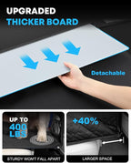 Kohree Dog Car Seat Cover for Small Dogs, Hard Bottom Dog Car Seat Cover for Back Seat with Pipe Waterproof 600D Car Hammock for Dogs Pet Back Seat Extender for Cars SUV Truck-S
