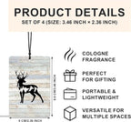Rustic Animal Mountain Car Air Freshener 4 Pcs, Vintage Deer Bear Wolf Elk Mountain Air Freshener Hanging for Cars Books Closet Drawer, Animal Lover Gifts Car Accessories for Women Men