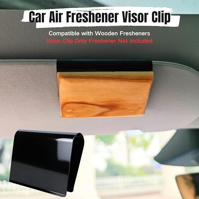 2PCS Car Air Freshener Visor Clip Compatible with Drift Car Air Freshener, Car Odor Eliminator Holder Vehicle Scent Diffuser Sun Visor Metal Clips for Cabin, Truck & SUV (Clip Only)