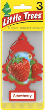 LITTLE TREES Car Air Freshener | Hanging Paper Tree for Home or Car | Strawberry | 24 Pack