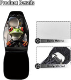 Funny Tree Frog Front Seat Covers for Cars Comfort Bucket Seat Covers Entire Seat Protection Fit Most Vehicle,Cars,Sedan,Truck,SUV,Van