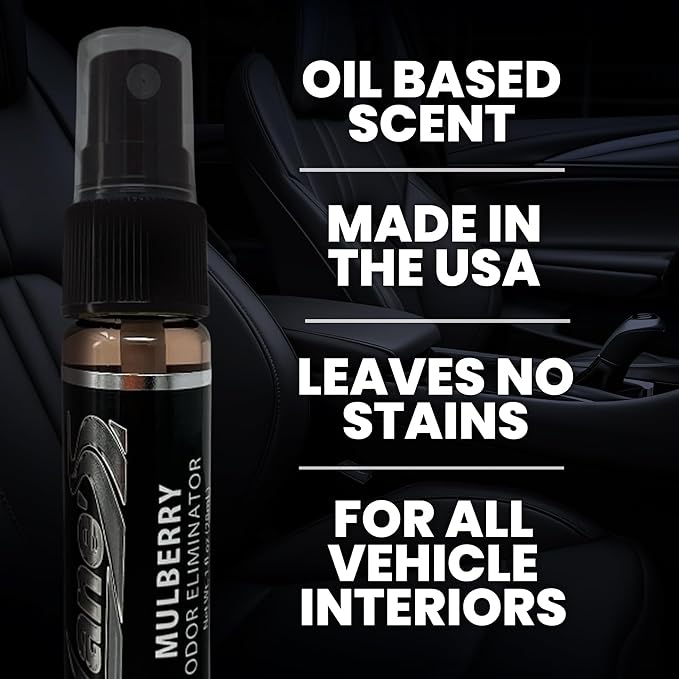 Lane's Premium Car Air Fresheners - Mulberry Scent Oil Based - 1 oz Eliminate Bad Odors of Pet & Food Odors From Car Interior Leather, Carpet, Upholstery Great For Cars, Trucks, SUVs, RVs & More