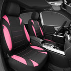 CAR PASS Waterproof Car Seat Covers Front Seats Only with 5mm Composite EVA, Neoprene Car Seat Cover Separate Headrest Cover, Quick Setup Universal Fit for Car SUV Trucks,Airbag Compatible Black Pink