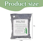 Bamboo Charcoal Air Purifying Bag, Activated Charcoal Odor Absorber Moisture Absorber Car Fresheners Odor Eliminator for Home Car Closet Refrigerator Shoe Smell Remover Gym Bag Deodorizer, Grey