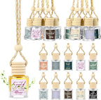 50 Pcs Employee Appreciation Gifts Bulk Empty Glass Car Air Freshener Hanging Diffuser Thank You Gifts for Employee Nurse Staff Dietician Social Worker Volunteer