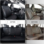 coverdream 2026 Rav4 Seat Covers Custom Fit for 2026 Toyota Rav4 Hybrid (Woodland/Limited) SUV,Full Set Luxury Waterproof Leather Car Seat Protector