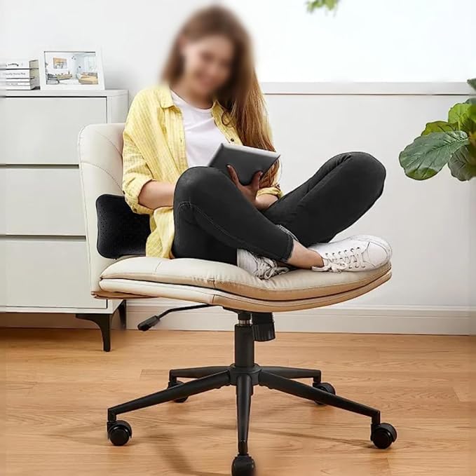 Inflatable Lumbar Support Pillow for Car Seat, Office Chair Bed, Home Use, with Air Pump Airbag Waist Brace Lumbar Traction Belt Back Support Cushion for Reducing Lower Back Pain