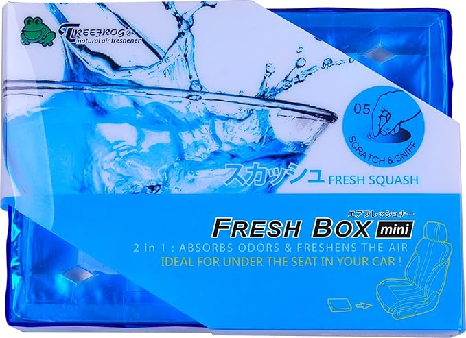 9 Packs TreeFrog FRESH BOX MINI (aka Xtreme Fresh Mini) Fresh Squash Scent Premium JDM Air Freshener
