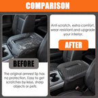 Center Console Cover for Chevy Silverado & GMC Sierra 1500 2500 3500 2014-2018 & Tahoe Yukon Suburban 2015-2020, Scratch Resistance Armrest Cover Accessories, Bucket Console Only - Black