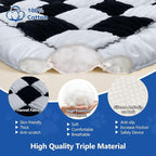 Thickened Dog Bed for Car Back Seat, Upgraded Bottom Non-Slip, Fits Hard Bottom car seat Cover for Dogs, Premium Mixed Color, Dog Car Seat Cover(White-Black)