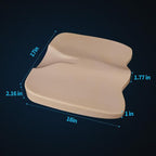 Car Seat Cushion - Comfort Memory Foam Seat Cushion for Car Seat Driver, Tailbone (Coccyx) Pain Relief Pad, Car Seat Cushions for Driving, Office Chair Cushion (Brown)