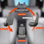 Coverado Seat Covers for Jeep Wrangler, Leather Front Covers for Truck Automotive Wrangler Custom Fit for 2018-2024 Jeep Wrangler JL Seat Covers 2-Door/4-Door Full Coverage(Gray)