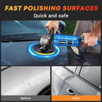 LDHTHOPI 1600W Buffer Polisher, 6/7 inch Polishing Machine with 1000-3000 RPM 7 Adjustable Speeds/Detachable Handle Waxer, Car Polisher for Auto Detailing, Waxing, Paint Correction