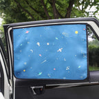 Magnetic Car Sun Shade Curtain for Side Window – Sun Blocker and UV Protector for Baby, Kids, and Pets – Universal Fit with Built-in Magnets for Steel-Framed Door (Be-Space Travel)