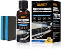 Plastic Trim Restorer for Cars, Black Trim Restorer, Deep Black Trim Renewal & UV Defense,Ideal for Faded Bumpers/Trim/Plastic Surfaces Provides 6+ Months of Protection