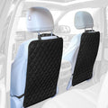 FH Group Faux Leather Auto Seat Back Kick Protectors –2 Pack Diamond Stitched Back Seat Protector for Driver and Passenger Seat, Waterproof, Easy to Clean