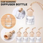 200 Sets Car Diffuser Bottles Empty Bulk Hanging Car Air Freshener Diffuser Bottles Glass Perfume Holder with Instruction Cards for Essential Oil Wedding Bridal Birthday Gifts (Classic)