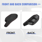 X AUTOHAUX Car Center Console Armrest Cover for Mazda 3 2014-2016 Faux Leather Interior Arm Rest Cover Elbow Cushion Pad Black Red Stitches