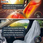 Car Seat Towel Cover, 2pcs Universal Front Seat Protector for Cars, SUVs and Trucks, Sweat Towel Car Seat Cover for Gym, Yoga, Swimming, Pets and Family Travel, Light Gray