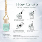 Eucalyptus & Spearmint Car Air Hanging Essential Oil Diffuser, Car Air Freshener Diffuser with Long Lasting Essential Oils, Aromatherapy Vehicle Diffuser by Simplee & Co