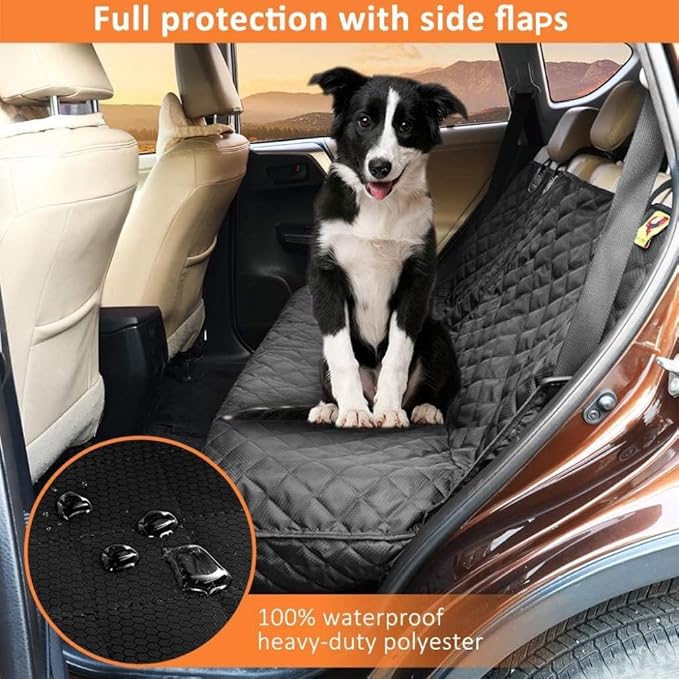Dog Back Seat Cover Protector, Waterproof Dog Car Seat Covers, Nonslip Backseat Protection for Dogs and Kids, Compatible Pet Car Seat Cover for Cars & Midsize SUVs