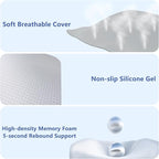 Car Seat Cushion with Neck Pillow & Lumbar Support Back Sciatica Tailbone Pain Relief Car Pillows Ergonomic Memory Foam Back Support for Driving Seat Office Chair Wheelchair 3 Pcs Grey